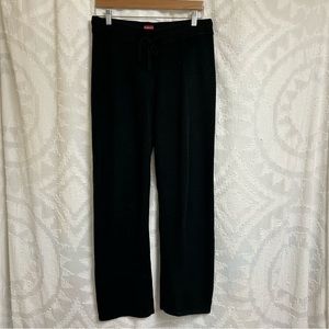 Vintage Y2K Mid Rise Black Sweater Knit Pull-On drawstring Lounge Pants